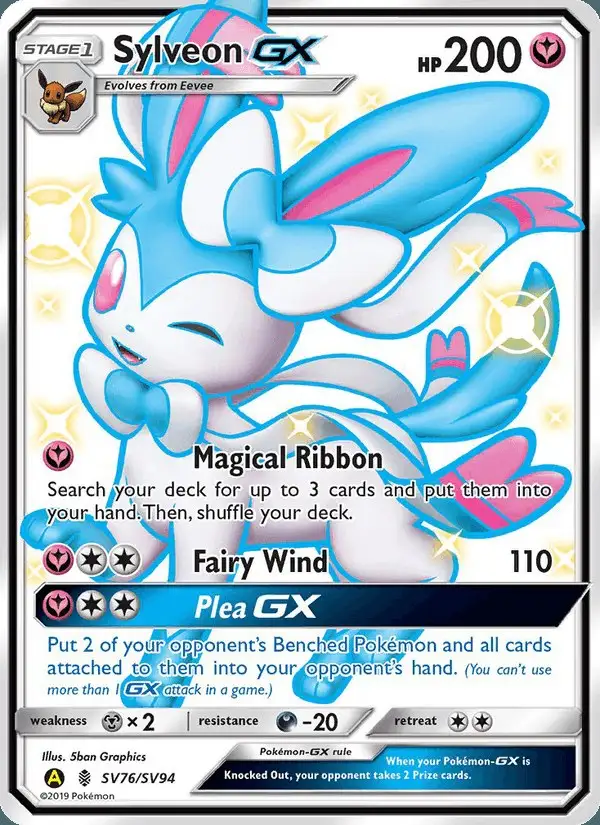 Sylveon-GX #SV76 Hidden Fates Shiny Vault PSA 10