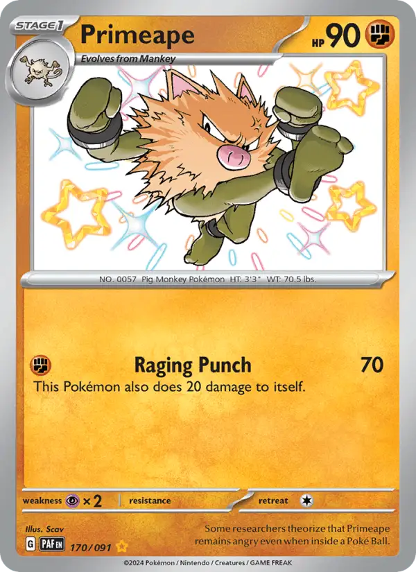 Primeape #170 Paldean Fates PSA 10