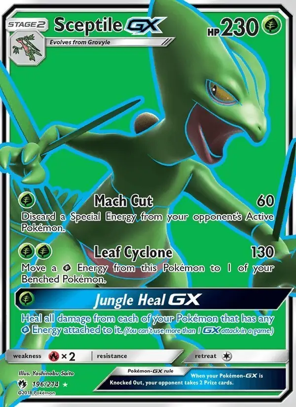 Sceptile GX #196 Lost Thunder PSA 10