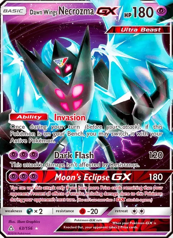 Dawn Wings Necrozma GX #63 Ultra Prism PSA 10