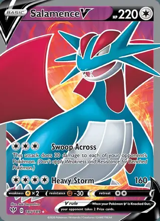 Salamence V #185 Darkness Ablaze PSA 10