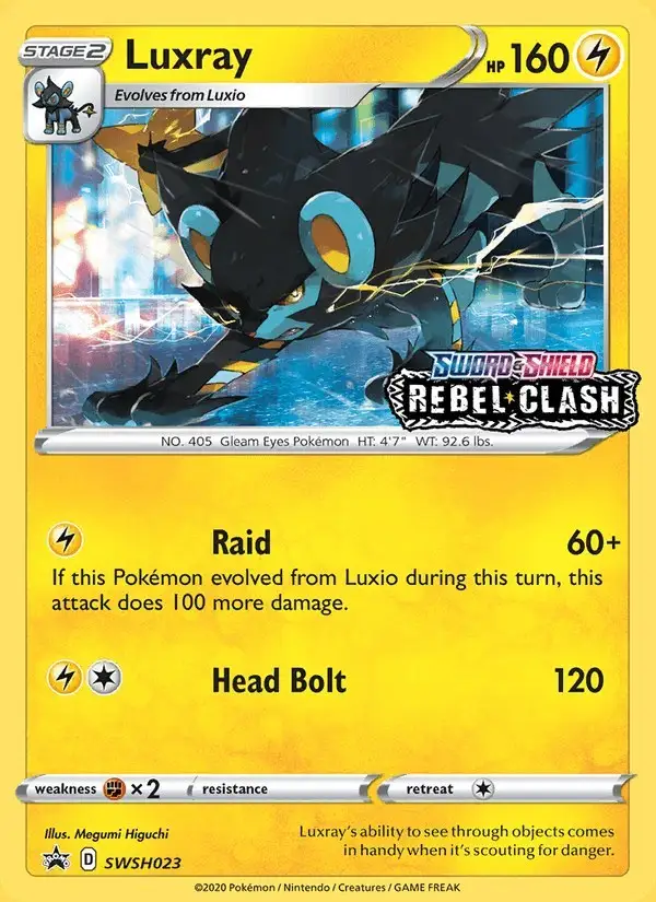 Luxray #SWSH023 SWSH Black Star Promos PSA 10