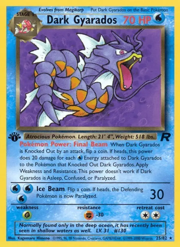 Dark Gyarados #25 Team Rocket PSA 10