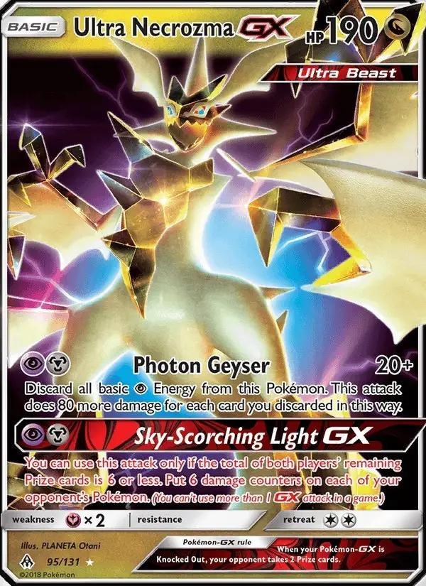 Ultra Necrozma GX #95 Forbidden Light PSA 10