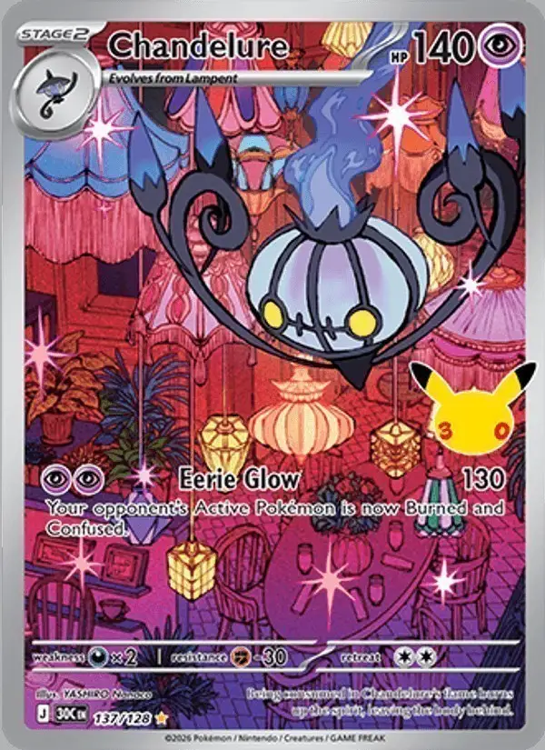 Chandelure #137 30th Celebration PSA 10