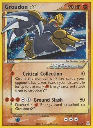 Groudon Star #111 Delta Species PSA 10