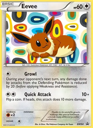 Eevee #BW94 BW Black Star Promos PSA 10