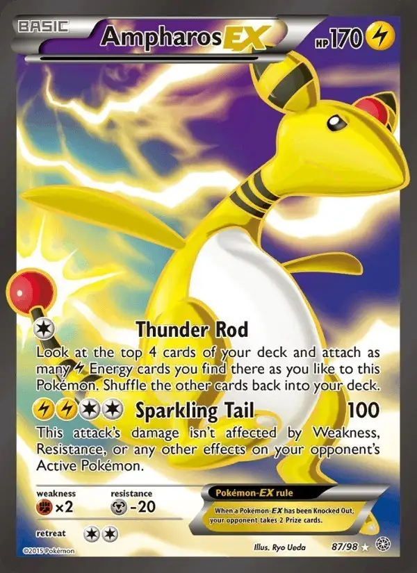 Ampharos EX #87 Ancient Origins PSA 10