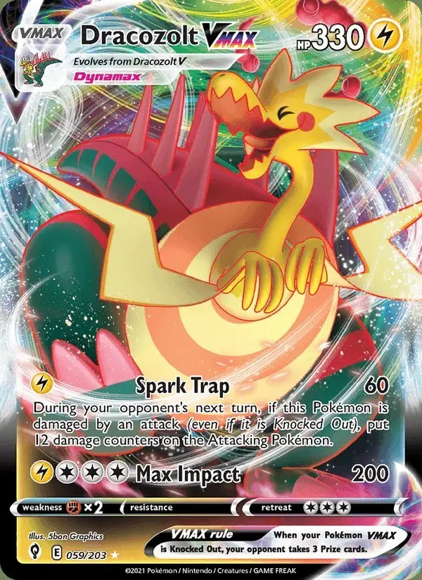 Dracozolt VMAX #59 Evolving Skies PSA 10