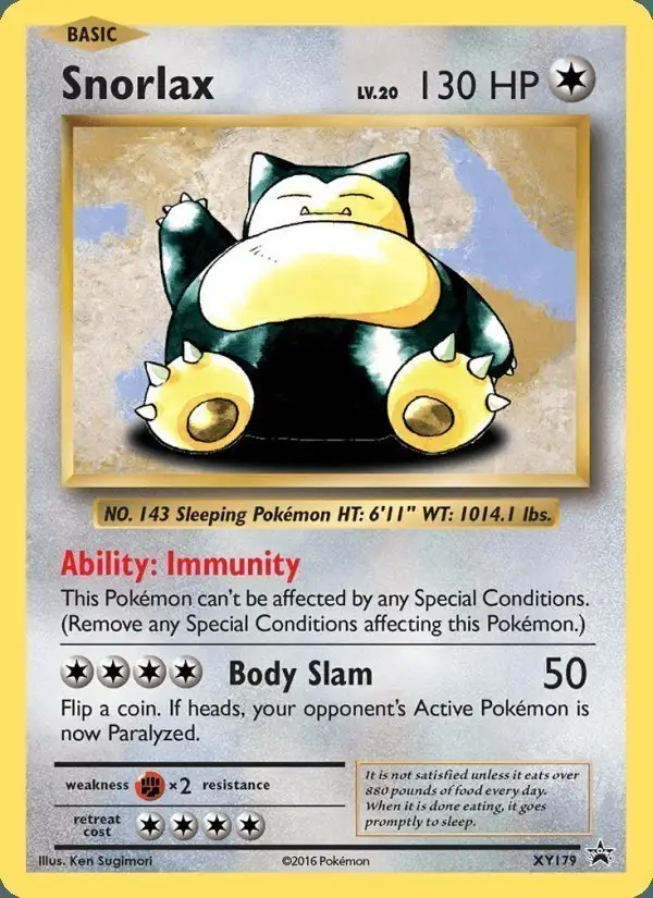 Snorlax #XY179 XY Black Star Promos PSA 10