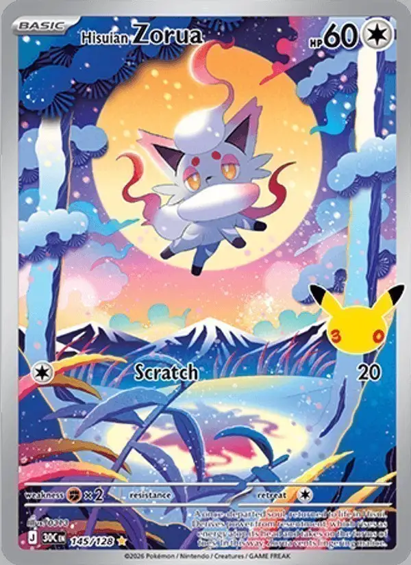 Hisuian Zorua #145 30th Celebration PSA 10