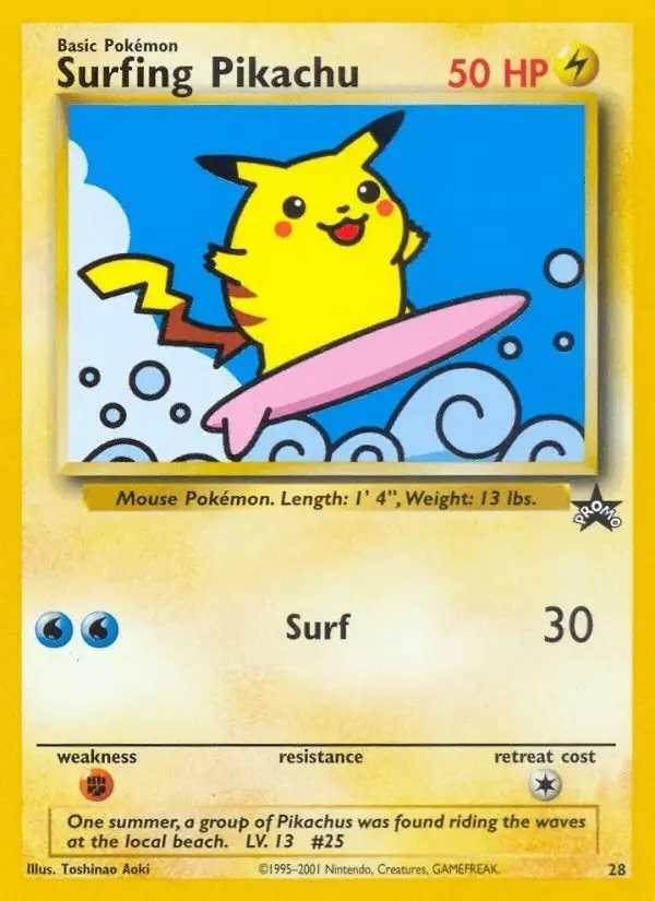 Surfing Pikachu #28 Wizards Black Star Promos PSA 10