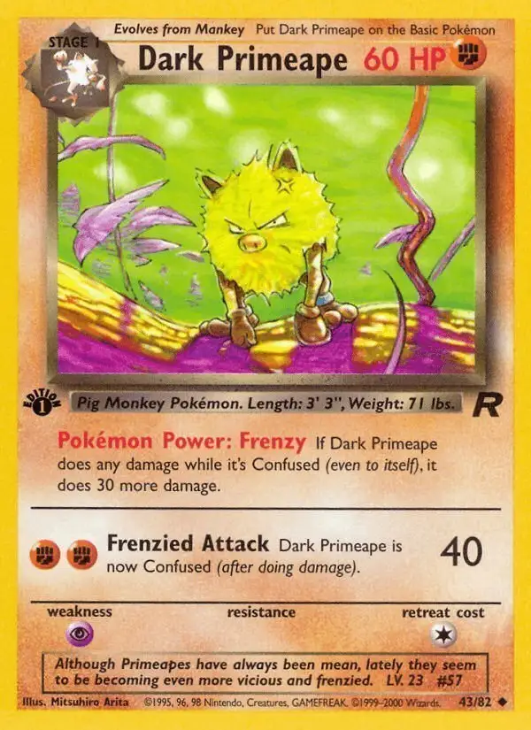 Dark Primeape #43 Team Rocket PSA 10