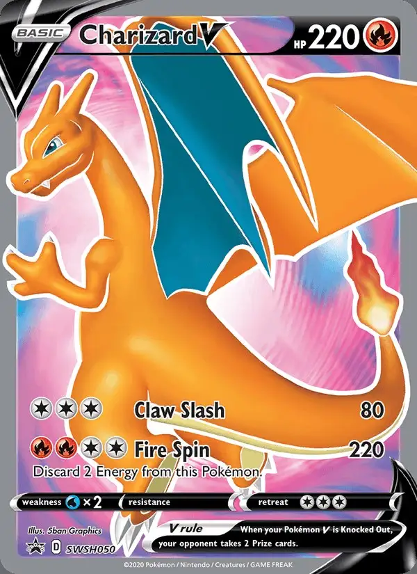 Charizard V #SWSH050 SWSH Black Star Promos PSA 10