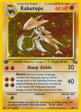 Kabutops #9 Fossil PSA 10