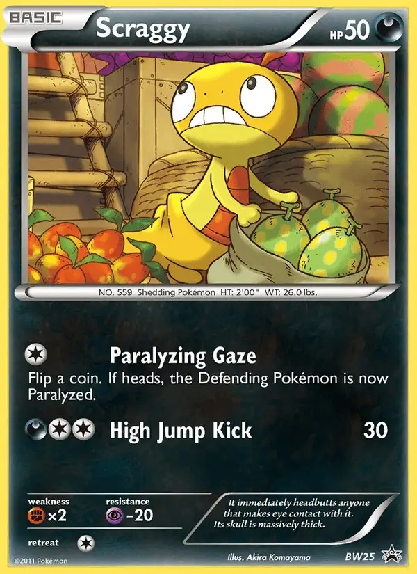 Scraggy #BW25 BW Black Star Promos PSA 10