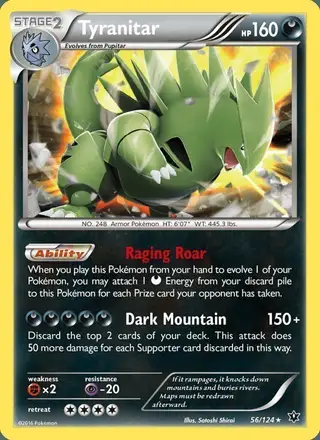 Tyranitar #56 Fates Collide PSA 10
