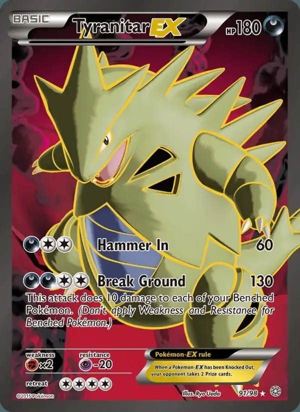 Tyranitar EX #91 Ancient Origins PSA 10