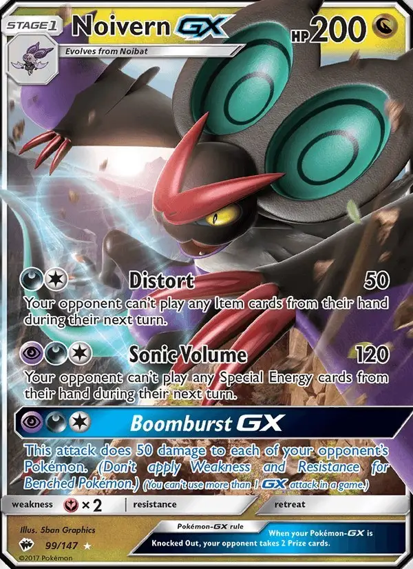 Noivern GX #99 Burning Shadows PSA 10
