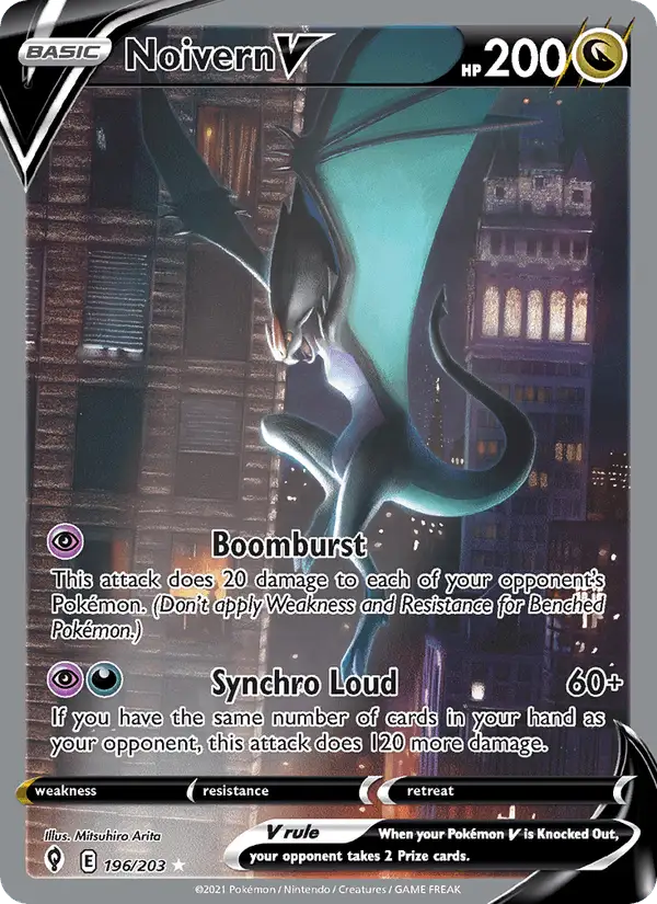 Noivern V (Full Art) #196 Evolving Skies PSA 10