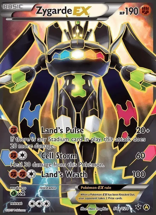 Zygarde EX #54a Fates Collide PSA 10