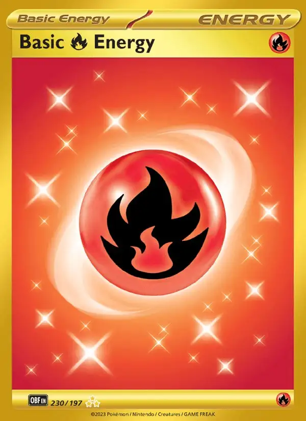 Basic Fire Energy #230 Obsidian Flames PSA 10
