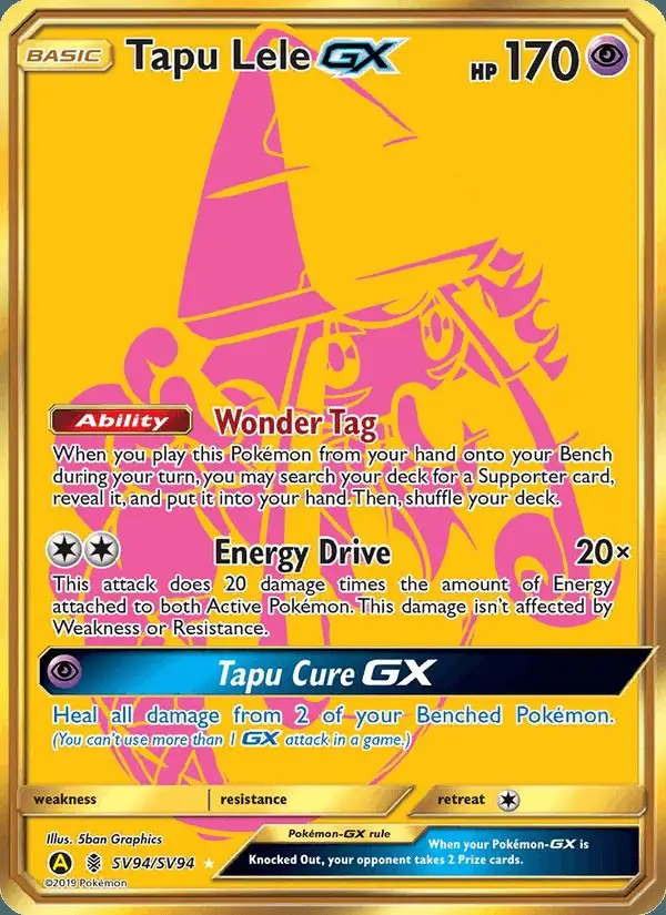 Tapu Lele-GX #SV94 Hidden Fates Shiny Vault PSA 10