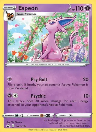 Espeon #SWSH174 SWSH Black Star Promos PSA 10