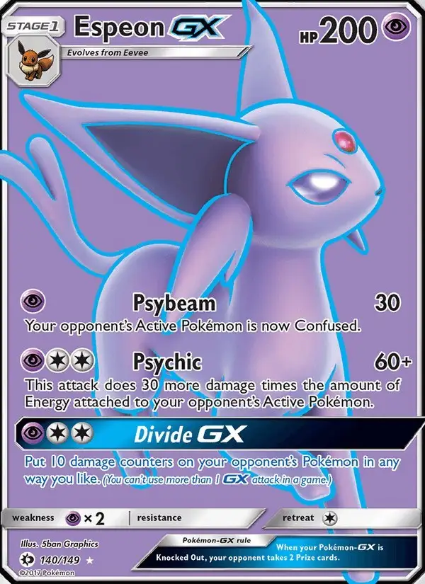 Espeon GX #140 Sun & Moon PSA 10