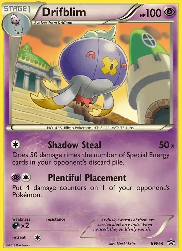 Drifblim #BW64 BW Black Star Promos PSA 10