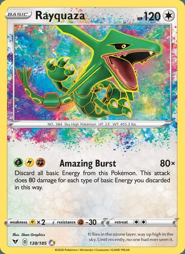 Rayquaza #138 Vivid Voltage PSA 10