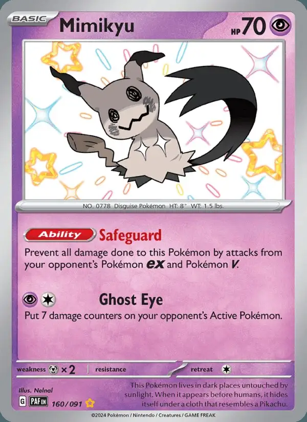 Mimikyu #160 Paldean Fates PSA 10