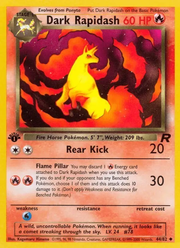Dark Rapidash #44 Team Rocket PSA 10