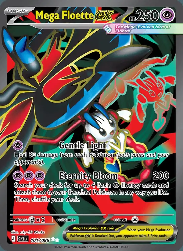 Mega Floette ex #101 Chaos Rising PSA 10