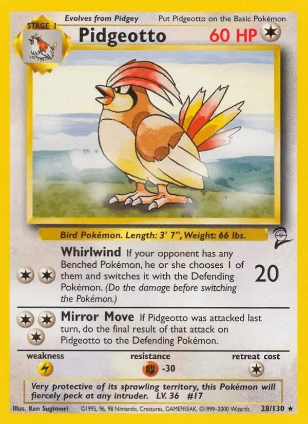 Pidgeotto #28 Base Set 2 PSA 10