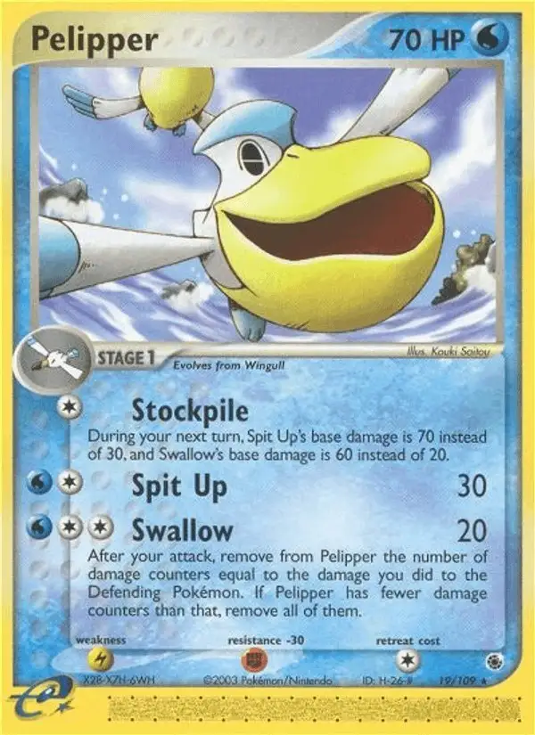 Pelipper #19 Ruby & Sapphire PSA 10