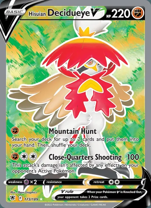 Hisuian Decidueye V #173 Astral Radiance PSA 10