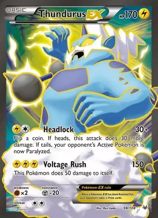Thundurus EX #98 Roaring Skies PSA 10