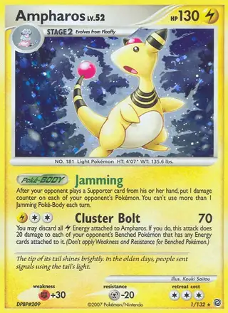 Ampharos #1 Secret Wonders PSA 10
