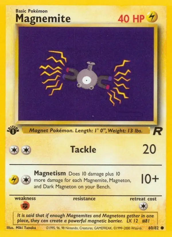 Magnemite #60 Team Rocket PSA 10