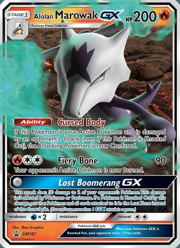 Alolan Marowak GX #SM187 SM Black Star Promos PSA 10