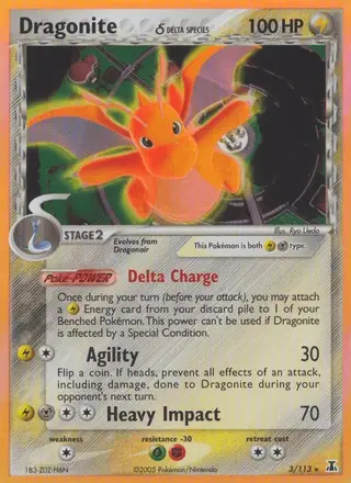 Dragonite δ #3 Delta Species PSA 10