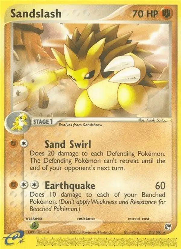 Sandslash #21 Sandstorm PSA 10