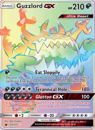 Guzzlord GX #116 Crimson Invasion PSA 10