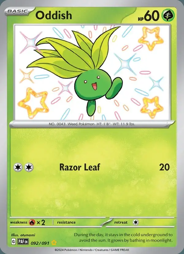 Oddish #092 Paldean Fates PSA 10