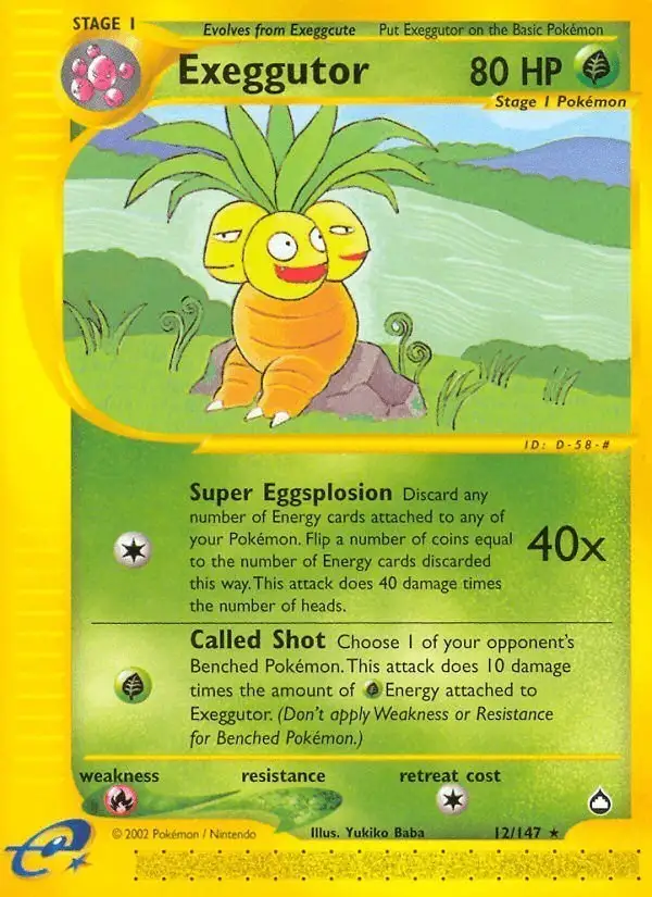 Exeggutor #12 Aquapolis PSA 10