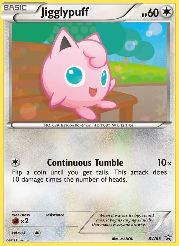 Jigglypuff #BW65 BW Black Star Promos PSA 10