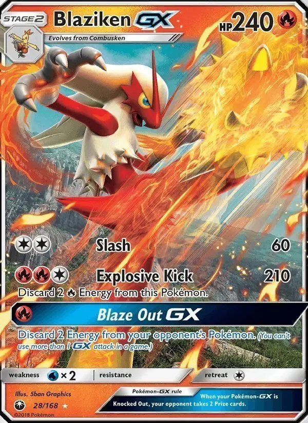 Blaziken GX #28 Celestial Storm PSA 10