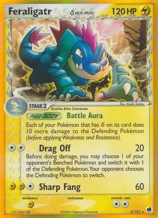 Feraligatr δ #2 Dragon Frontiers PSA 10