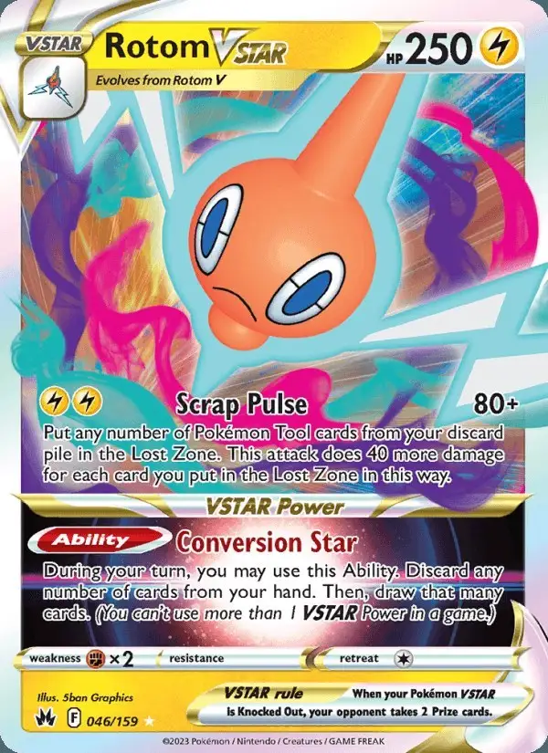 Rotom VSTAR #046 Crown Zenith PSA 10